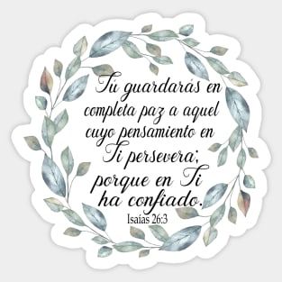 Isaias 26 3, Tu guardaras en completa paz Sticker